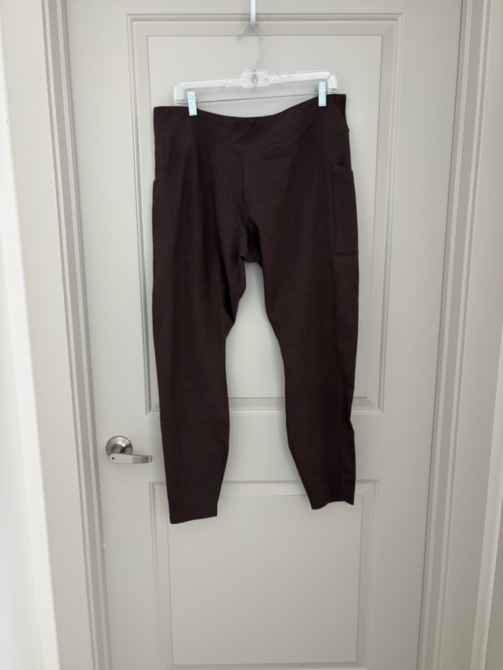 Dark Brown High-Waist Leggings with Side Pocket Pact Organic Cotton NWOT - Picture 3 of 5